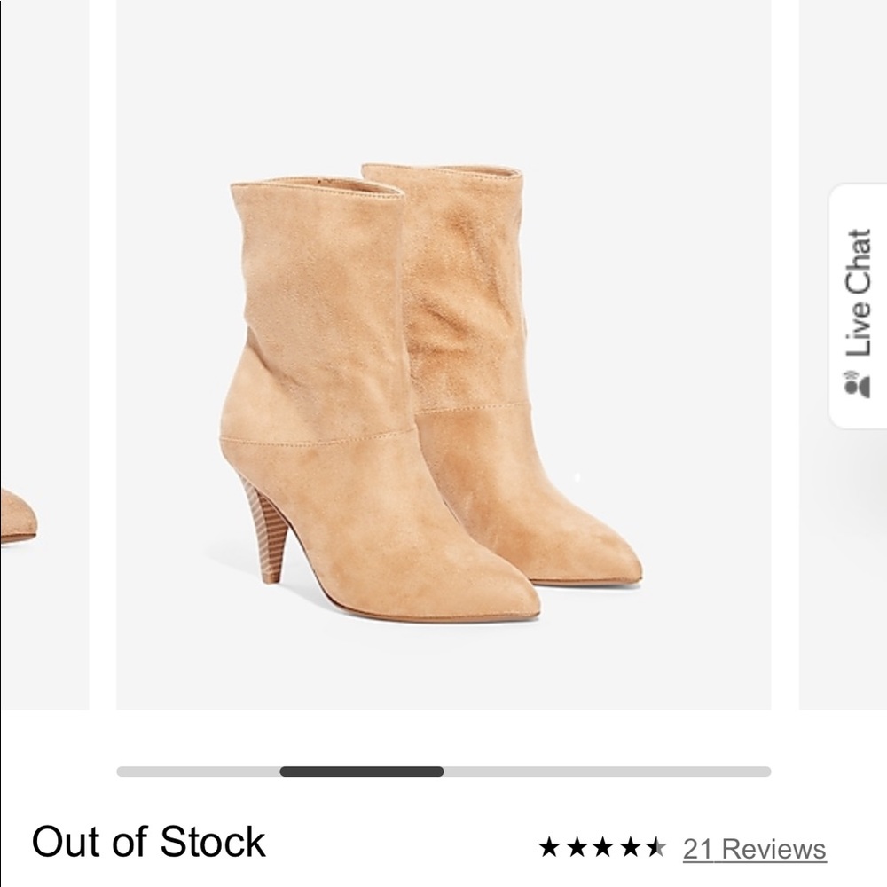 Express Nude Slouched Boots (size 8)